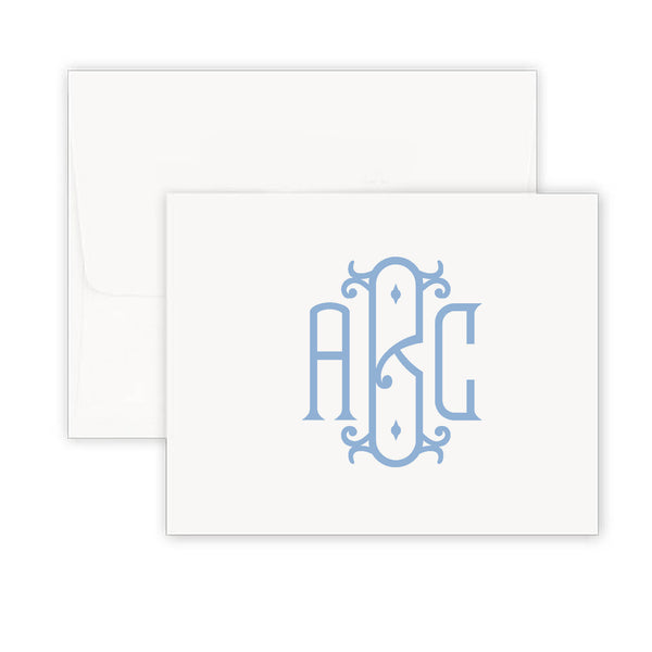 Monogrammed Fold Over Note Card