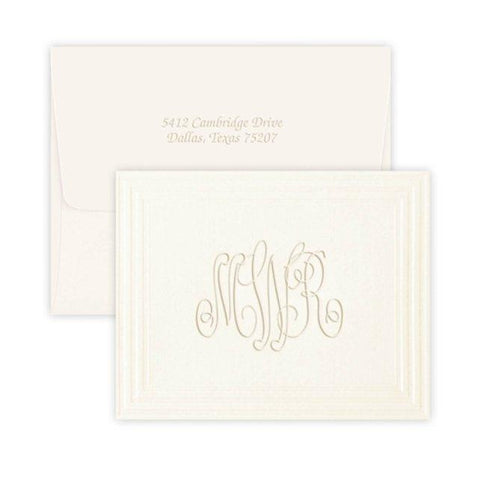 Embossed Monogram Stationery