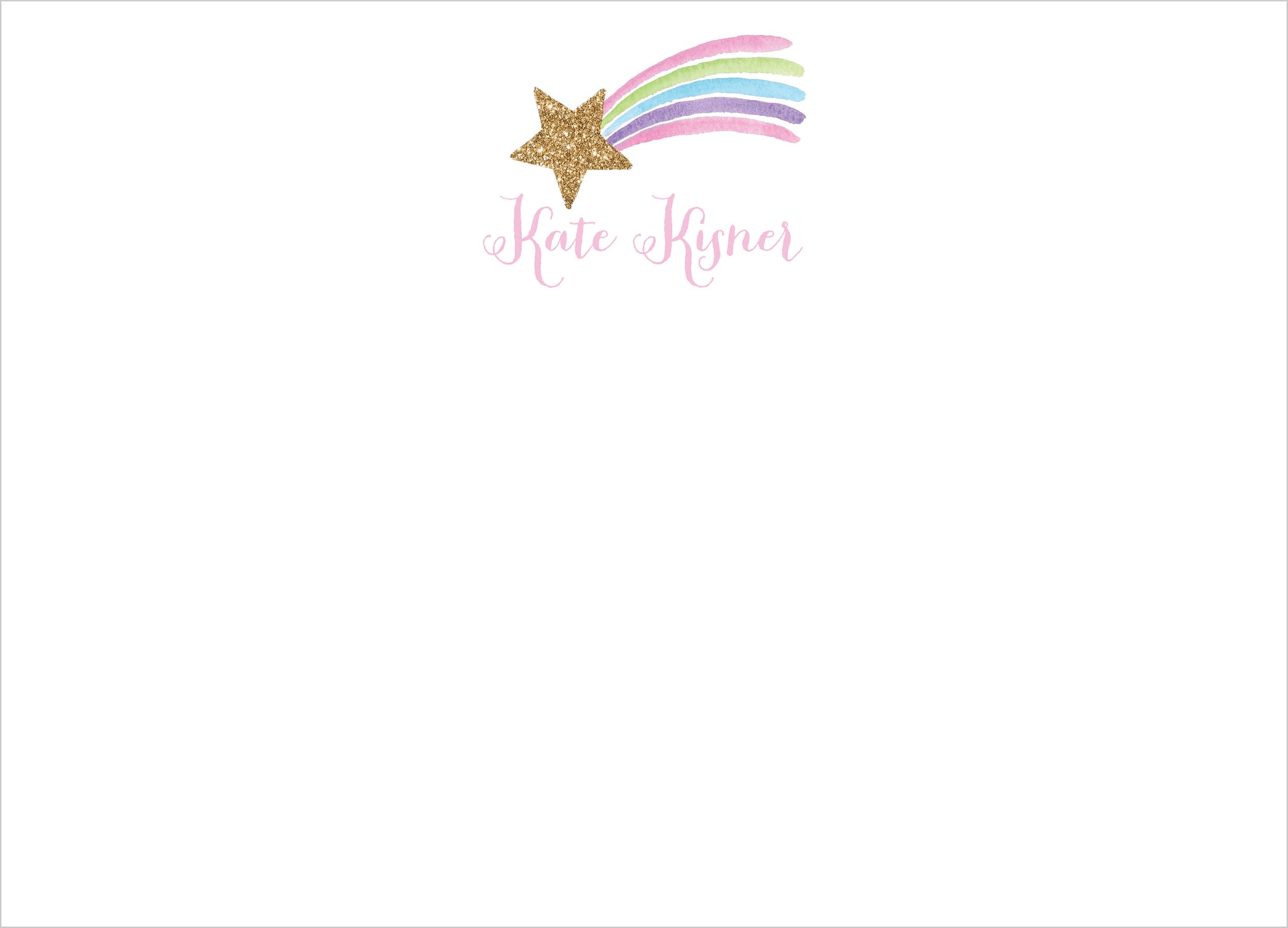 Shooting Star Personalized Note Cards