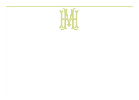 Anne Claire Monogram With Boarder Note Cards