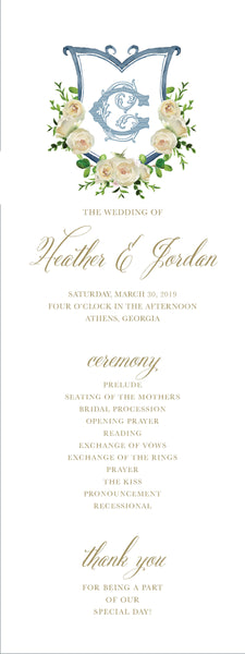 The Heather Wedding Program