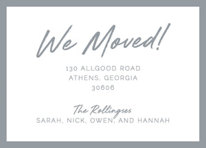 We've Moved Moving Announcement
