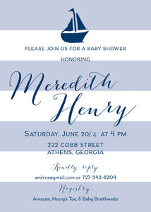 Nautical Baby Shower Invitation