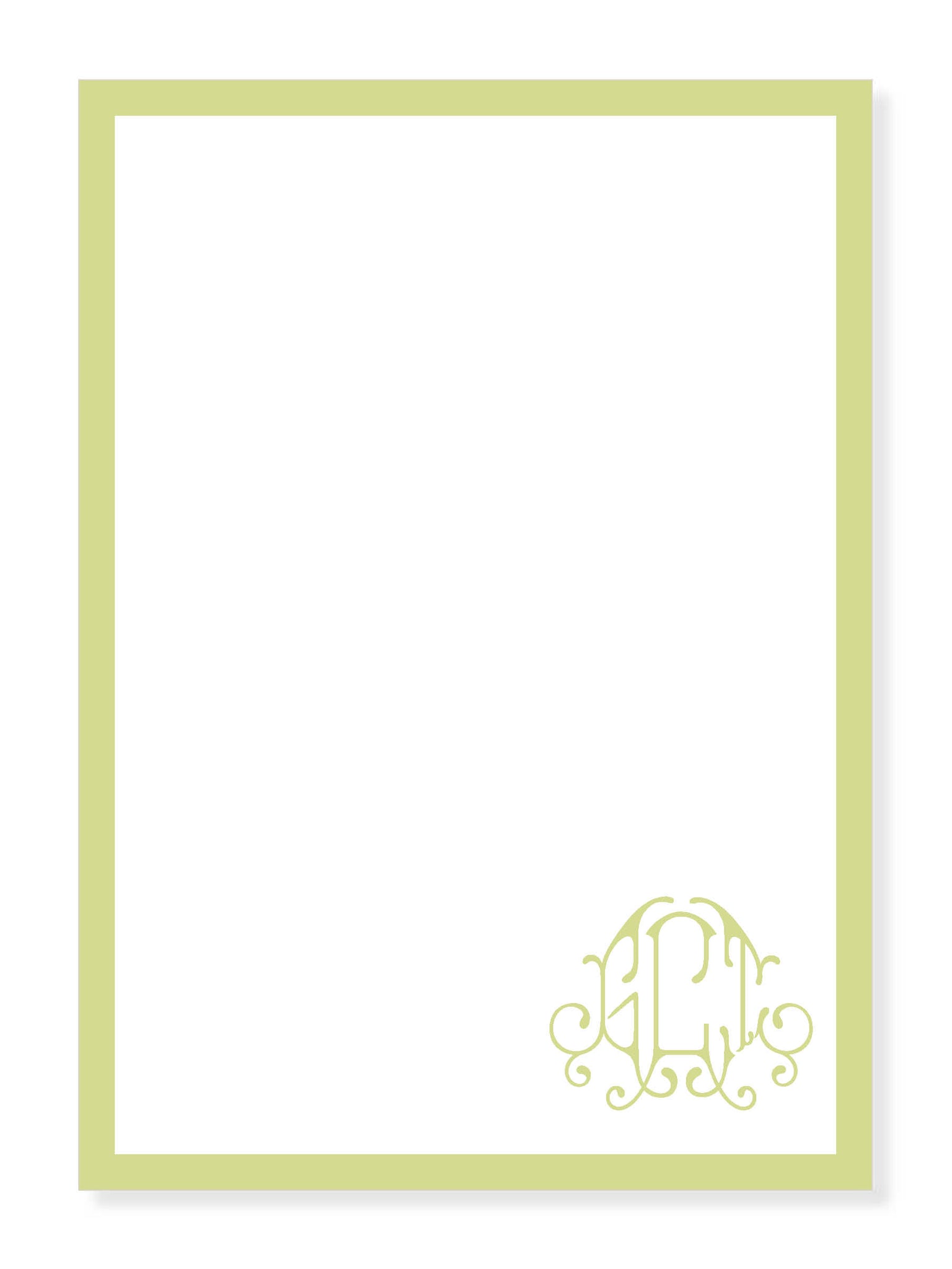 Ginger Monogrammed Notepad