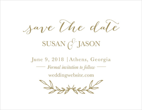 Gold Leaf Save the Date