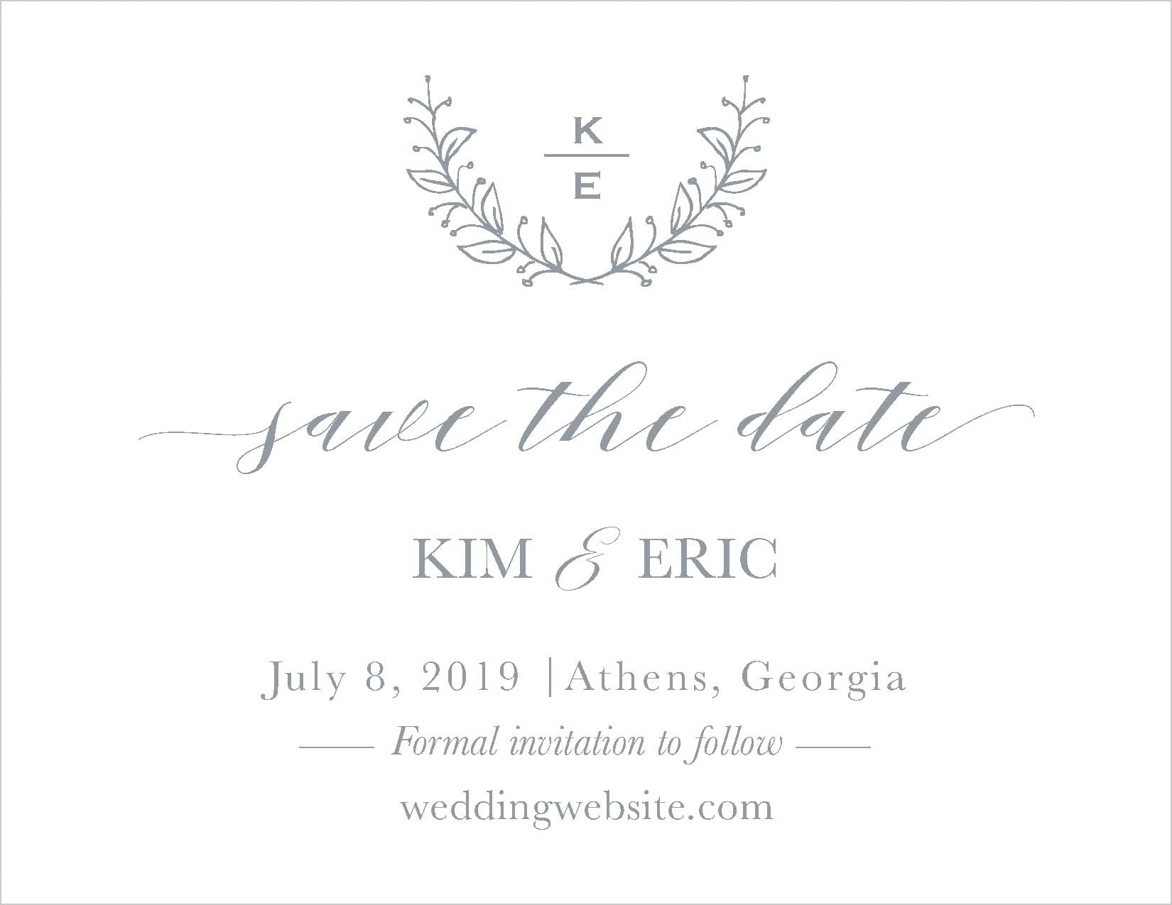 Silver Leaf Save the Date