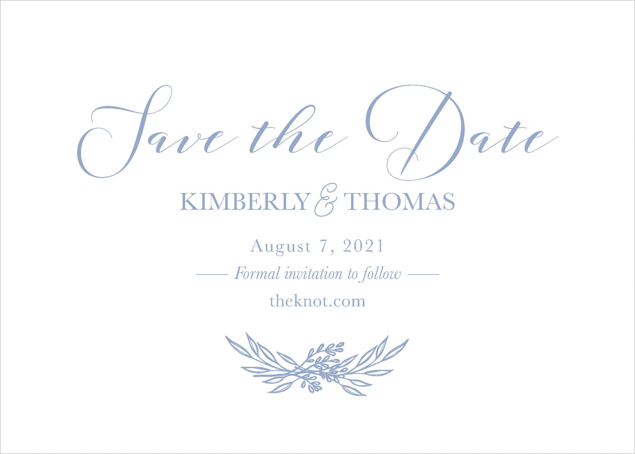 Simple Blue Save the Date