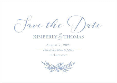 Simple Blue Save the Date