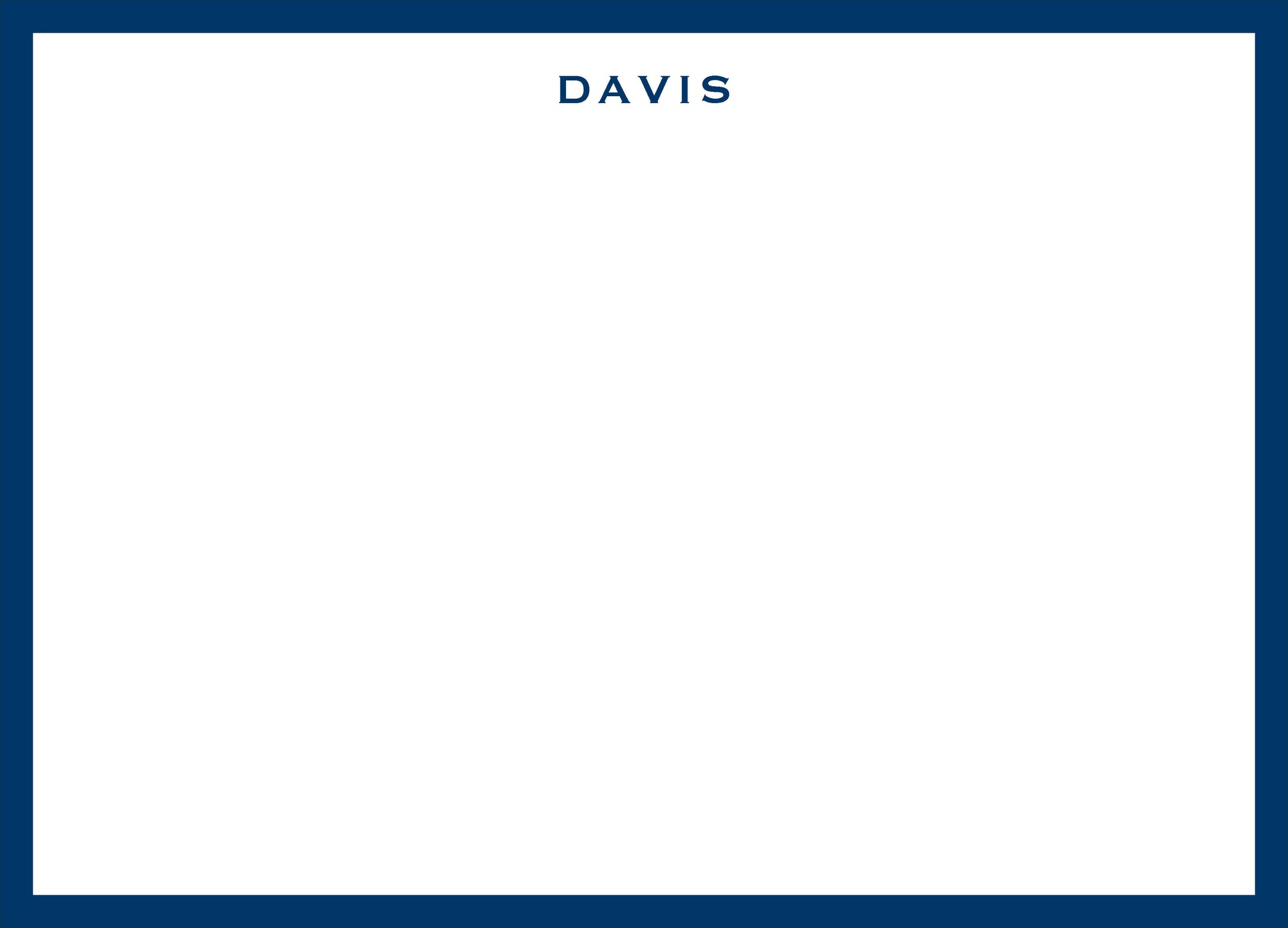 Davis Personalized Note Cards