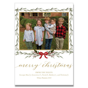 Pine and Berry Holiday Card