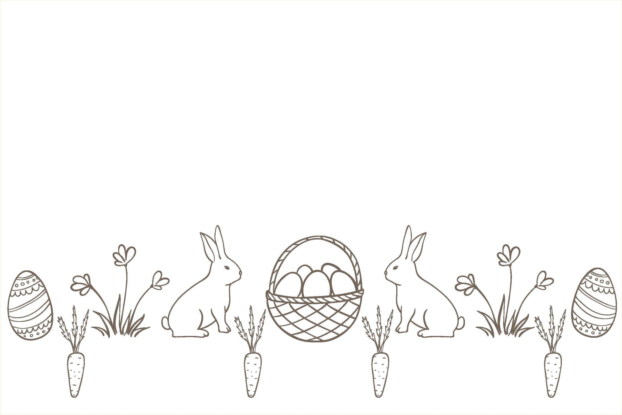 Bunnies & Easter Basket perfect for Coloring Placemats