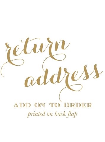Return Address Printing On Back Flap
