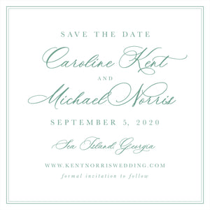 Calligraphy Square Save the Date