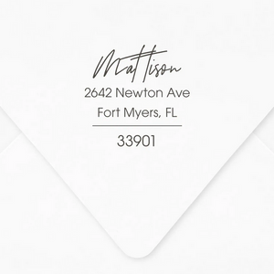 Modern Square Return Address Stamp