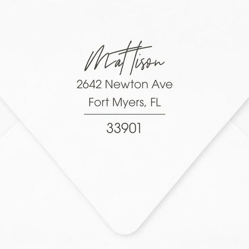Modern Square Return Address Stamp – Eldridge Stationers