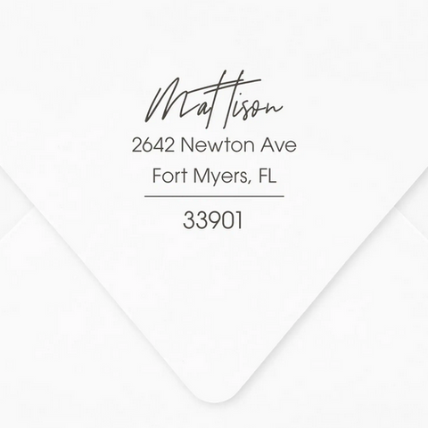 Modern Square Return Address Stamp