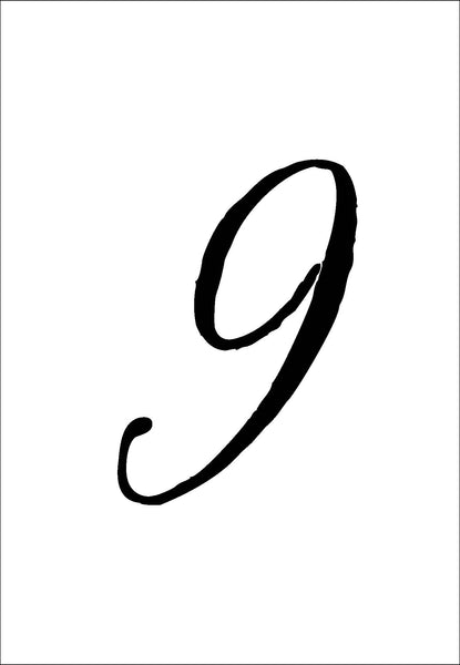 Calligraphy Table Number