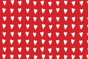 Whimsical Hearts Placemat in Red
