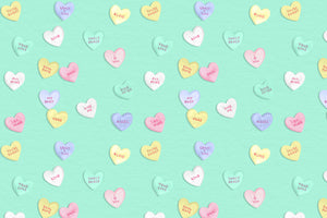 Conversation Hearts Placemat in Mint