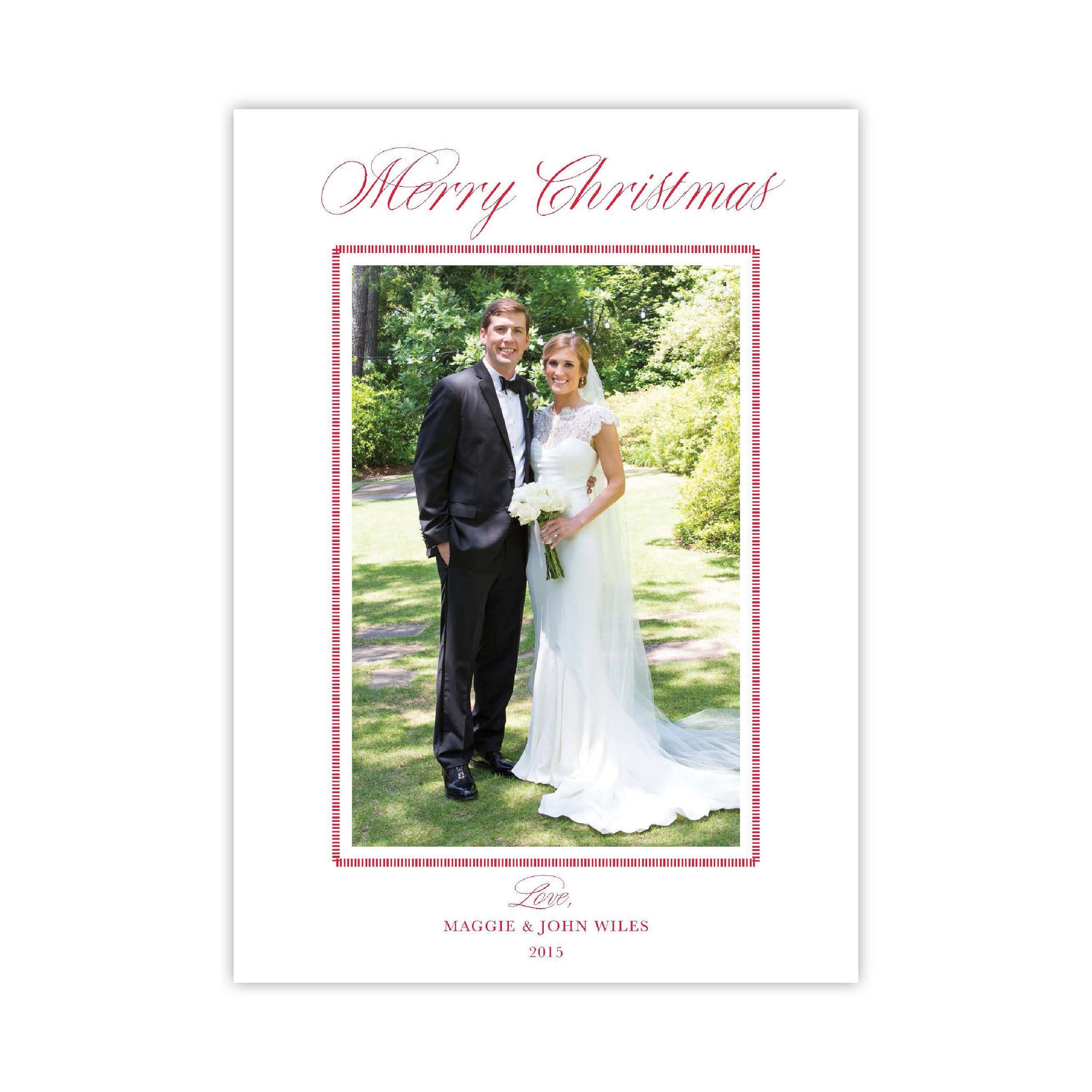 Dashing in Red Merry Christmas Holiday Card