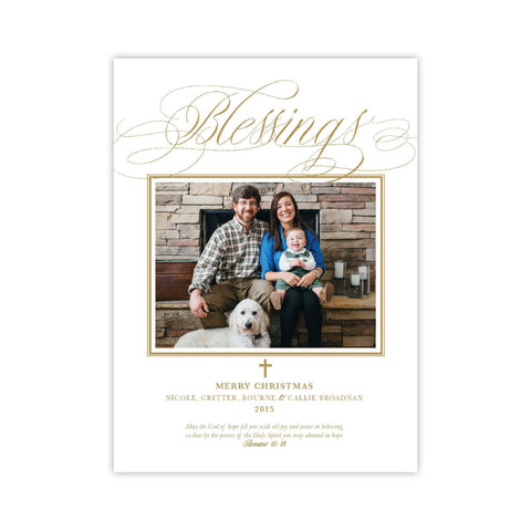Blessings Christmas Holiday Card
