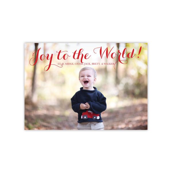 Joy to the World Christmas Holiday Card
