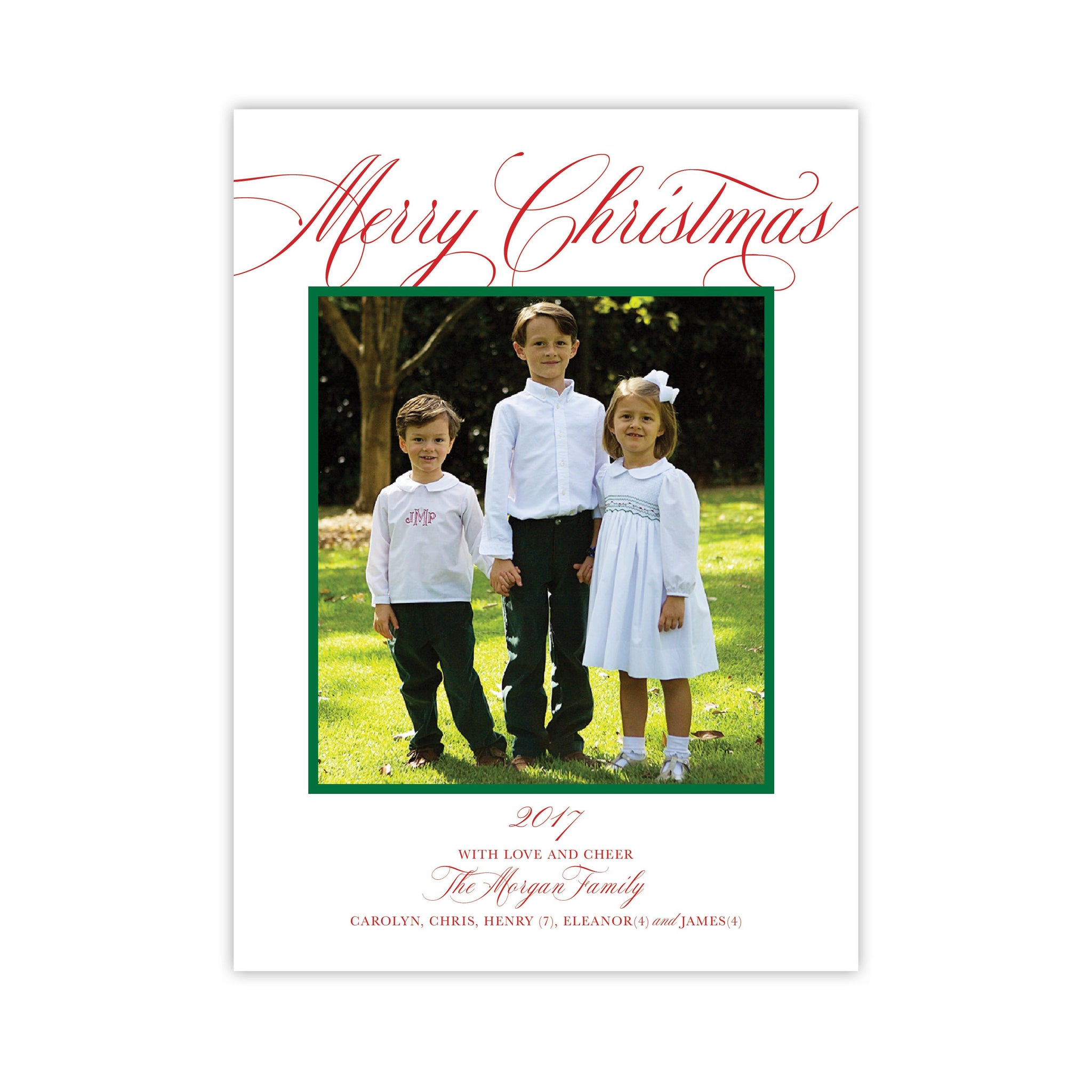 Merry Christmas Flourish Holiday Card